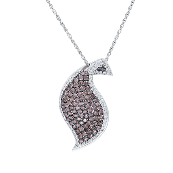 Necklace White And Brown Diamond