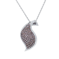 Necklace White And Brown Diamond