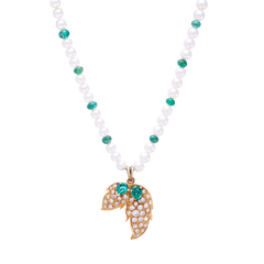 Necklace Cult Pearl And Emerald