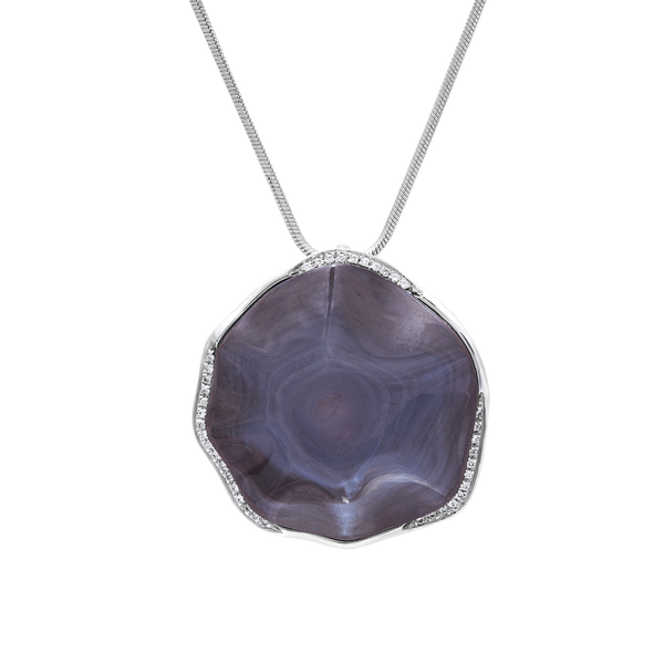 Necklace Gray Mother Of Pearl