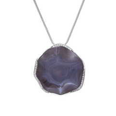 Necklace Gray Mother Of Pearl