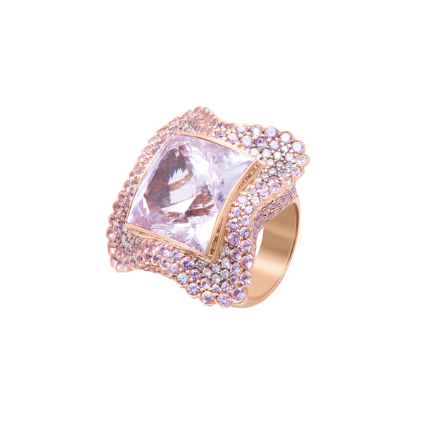 Ring Pink Sapphire And Diamonds