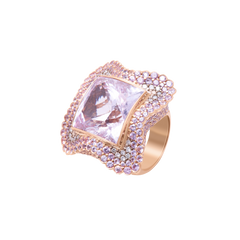Ring Pink Sapphire And Diamonds