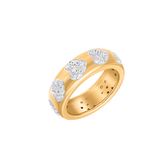 Band Ring Shape Heart Diamonds