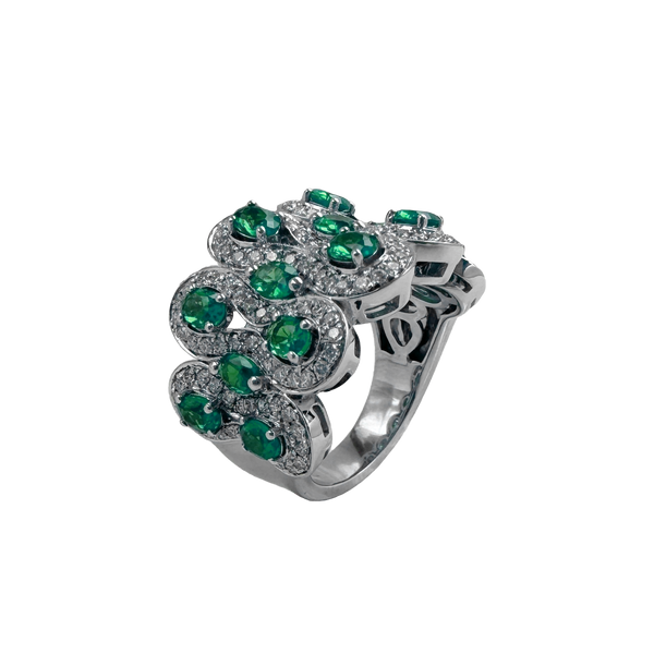 Ring Diamond Emerald WG