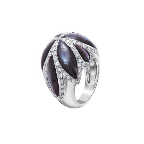 Ring Grey Mother Of Pearl