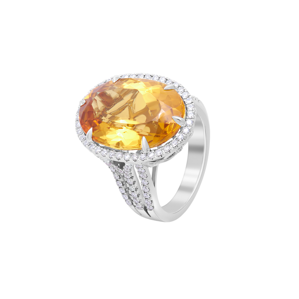 Ring Oval Yellow Beryl