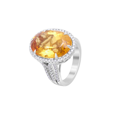 Ring Oval Yellow Beryl