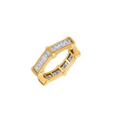 Ring Yellow Gold Princess Diamond