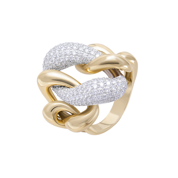 Ring Chain With Diamonds
