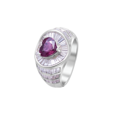 Ring Heart Shape Ruby