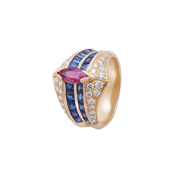Ring Ruby And Blue Sapphire