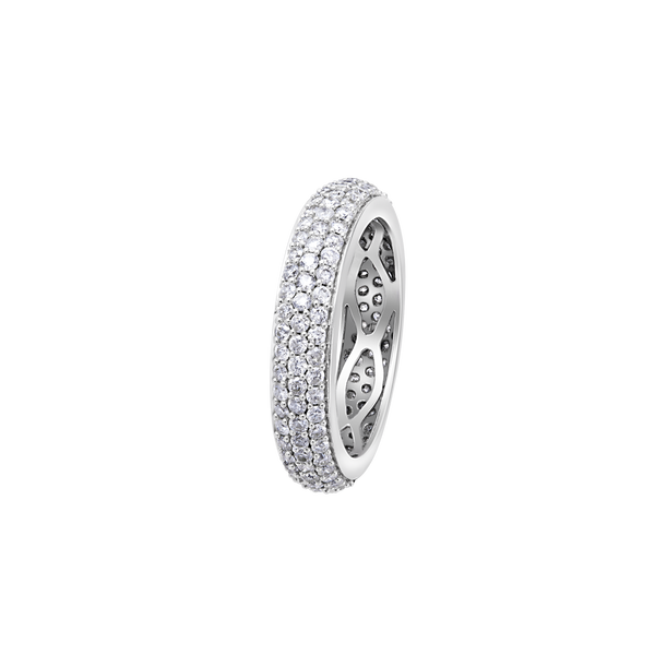 band Ring White Gold With Diamonds