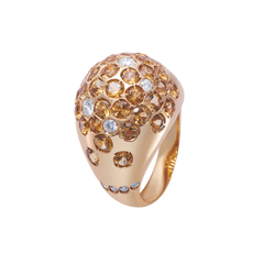 Ring Citrine With Diamond