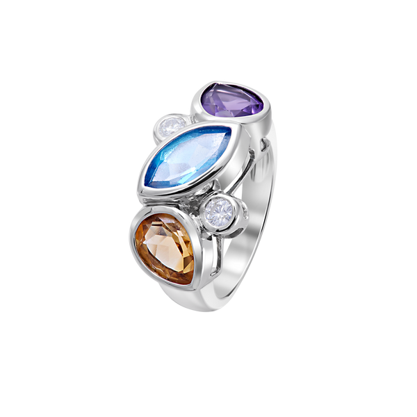 Ring White Gold with Stones