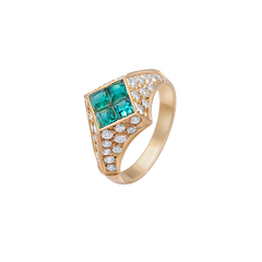 Ring Center Rhombus Emerald
