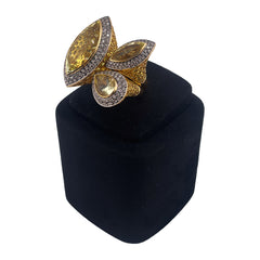 Ring Yellow Sapphire With Diamond