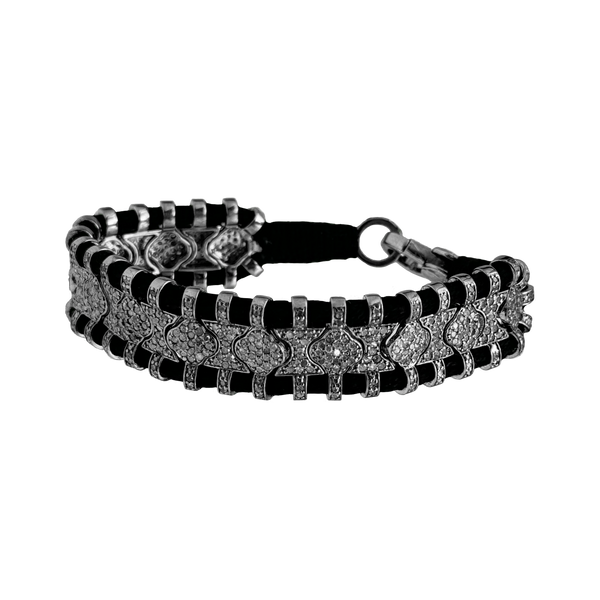 Cord Bracelet White Gold And Diamonds