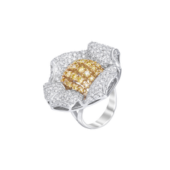 Ring Flower With Diamonds
