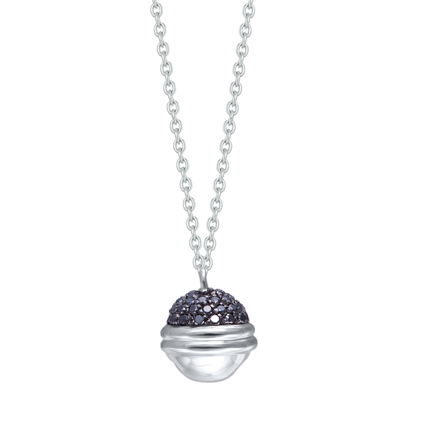 Necklace Circle Shape Black Diamonds