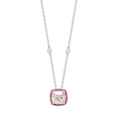 Necklace Diamond And Pink Sapphire
