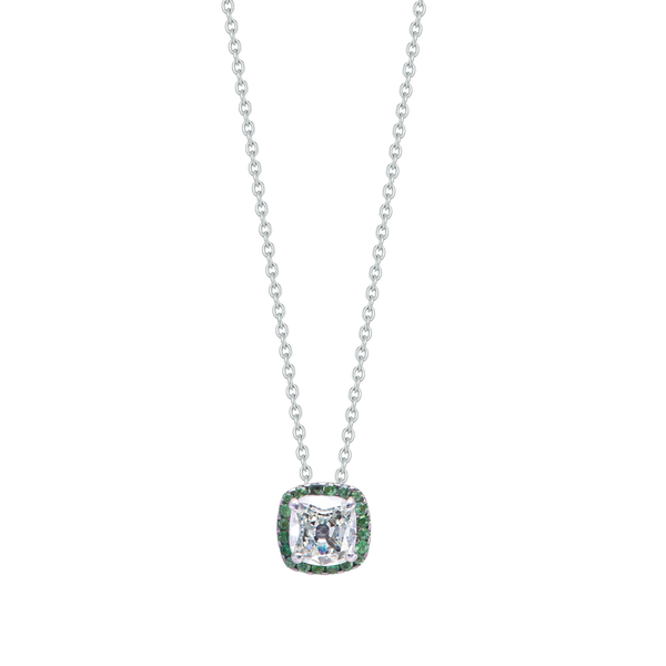 Necklace Diamond And Tsavorites