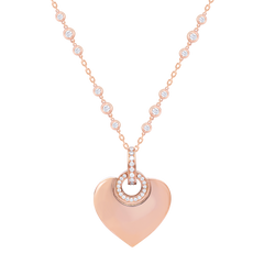 Pendant Heart Rose Gold And Diamonds