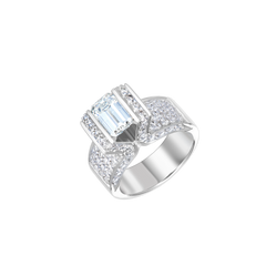 Ring Baguette Cut Diamond