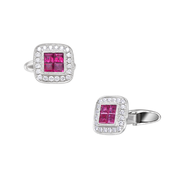 Cufflink Pink Diamond