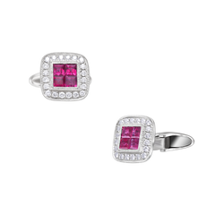 Cufflink Pink Diamond